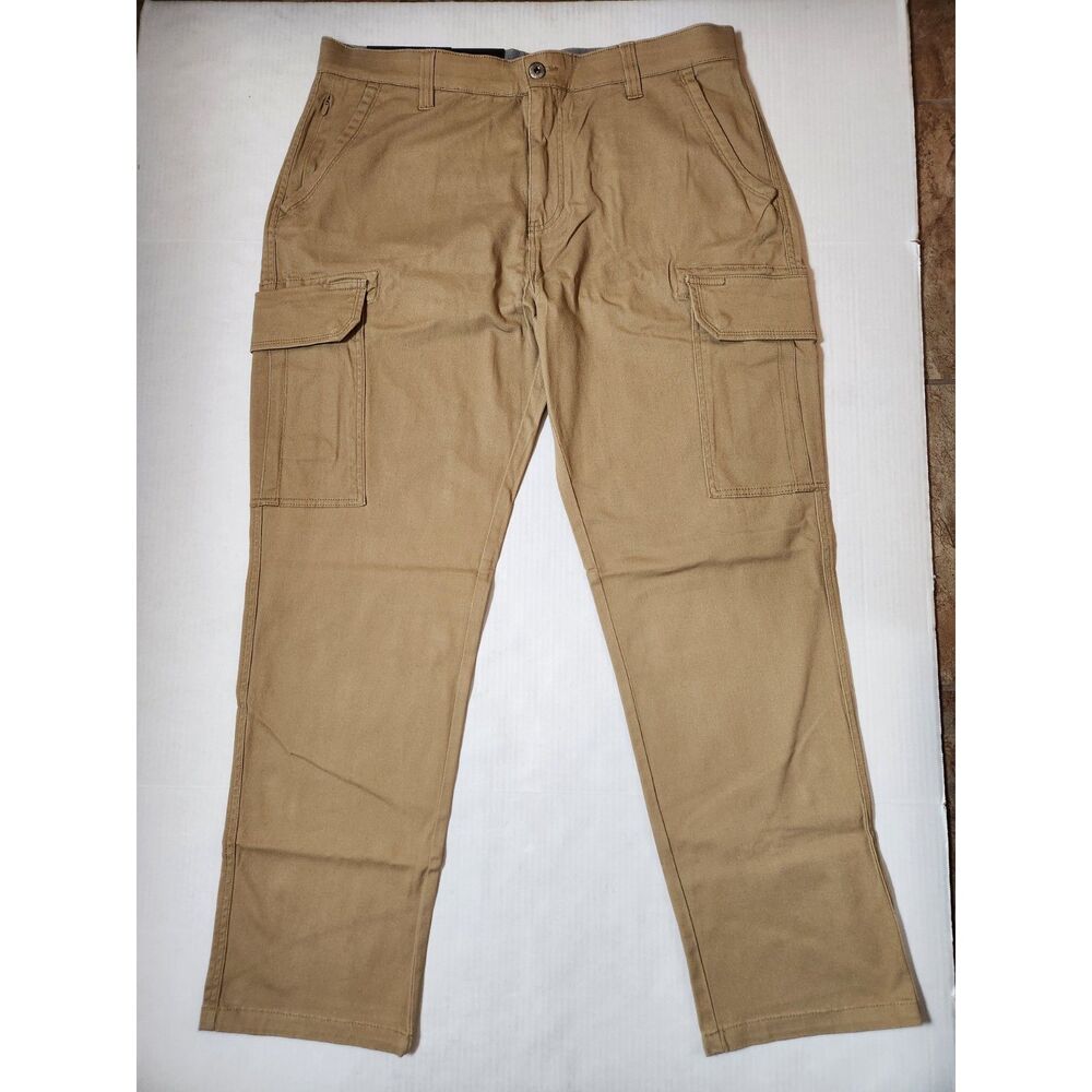 IRON CO. Liberty Cargo Pants 38x32 Straight Fit Stretch Boardwalk